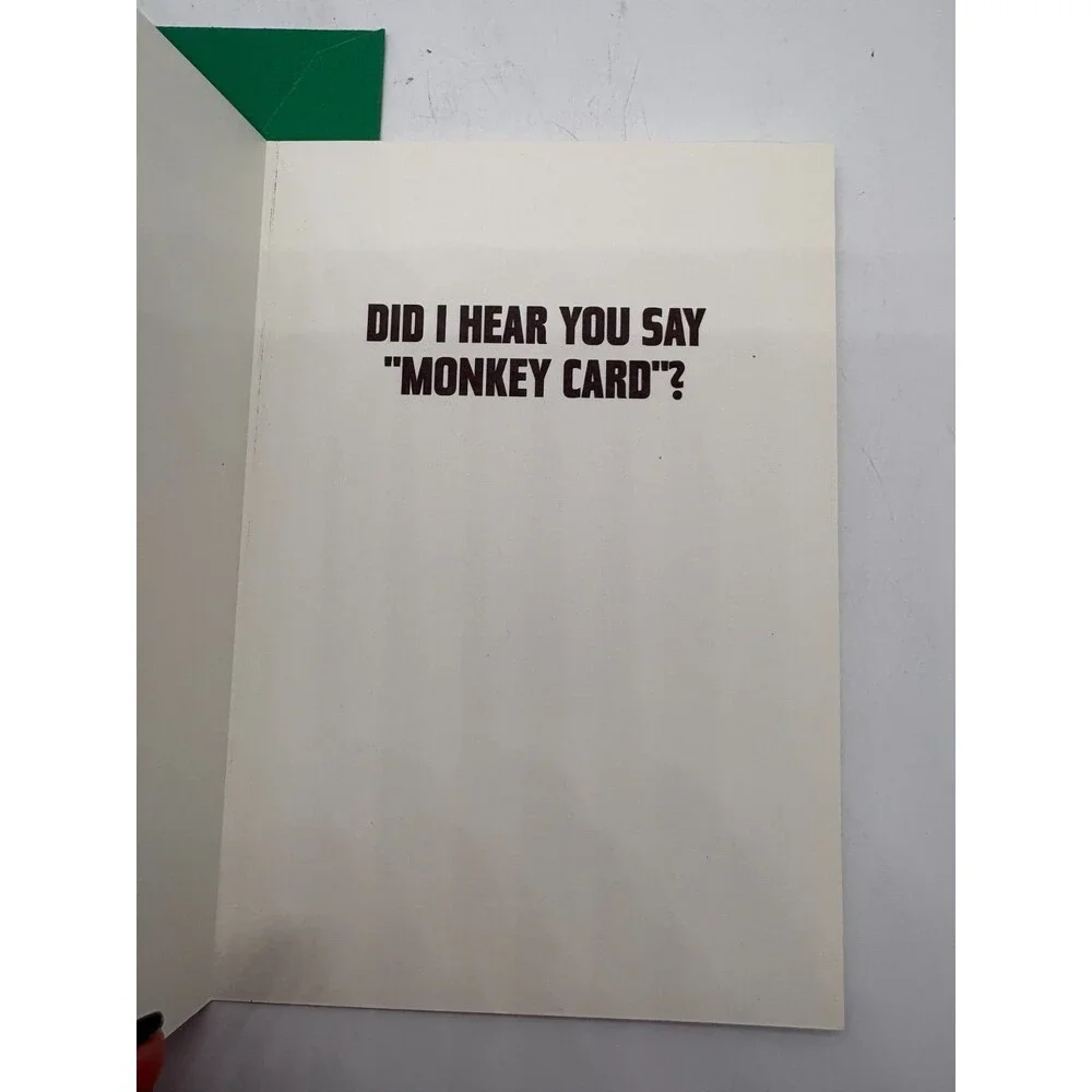 Funny Chimp Birthday Card Expressions from Hallmark Comedy Club Green Envelope